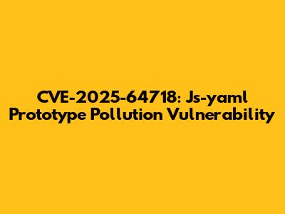 CVE-2025-64718: Js-yaml Prototype Pollution Vulnerability