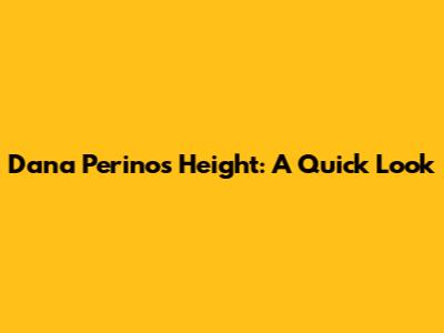 Dana Perino's Height: A Quick Look