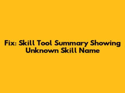 Fix: Skill Tool Summary Showing 'Unknown' Skill Name