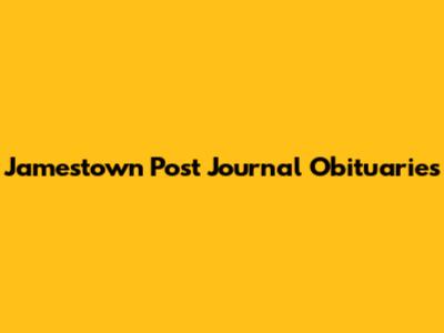 Jamestown Post Journal Obituaries