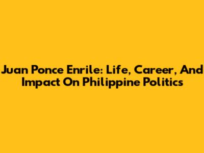 Juan Ponce Enrile: Life, Career, And Impact On Philippine Politics