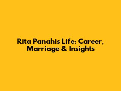 Rita Panahi's Life: Career, Marriage & Insights