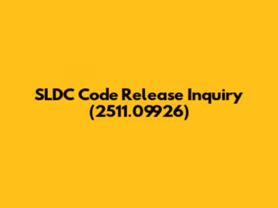 SLDC Code Release Inquiry (2511.09926)