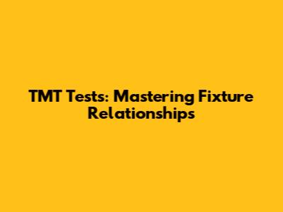 TMT Tests: Mastering Fixture Relationships